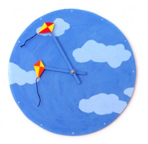 Bright Kites Clock