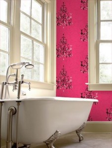 Pink Chandelier Wallpaper
